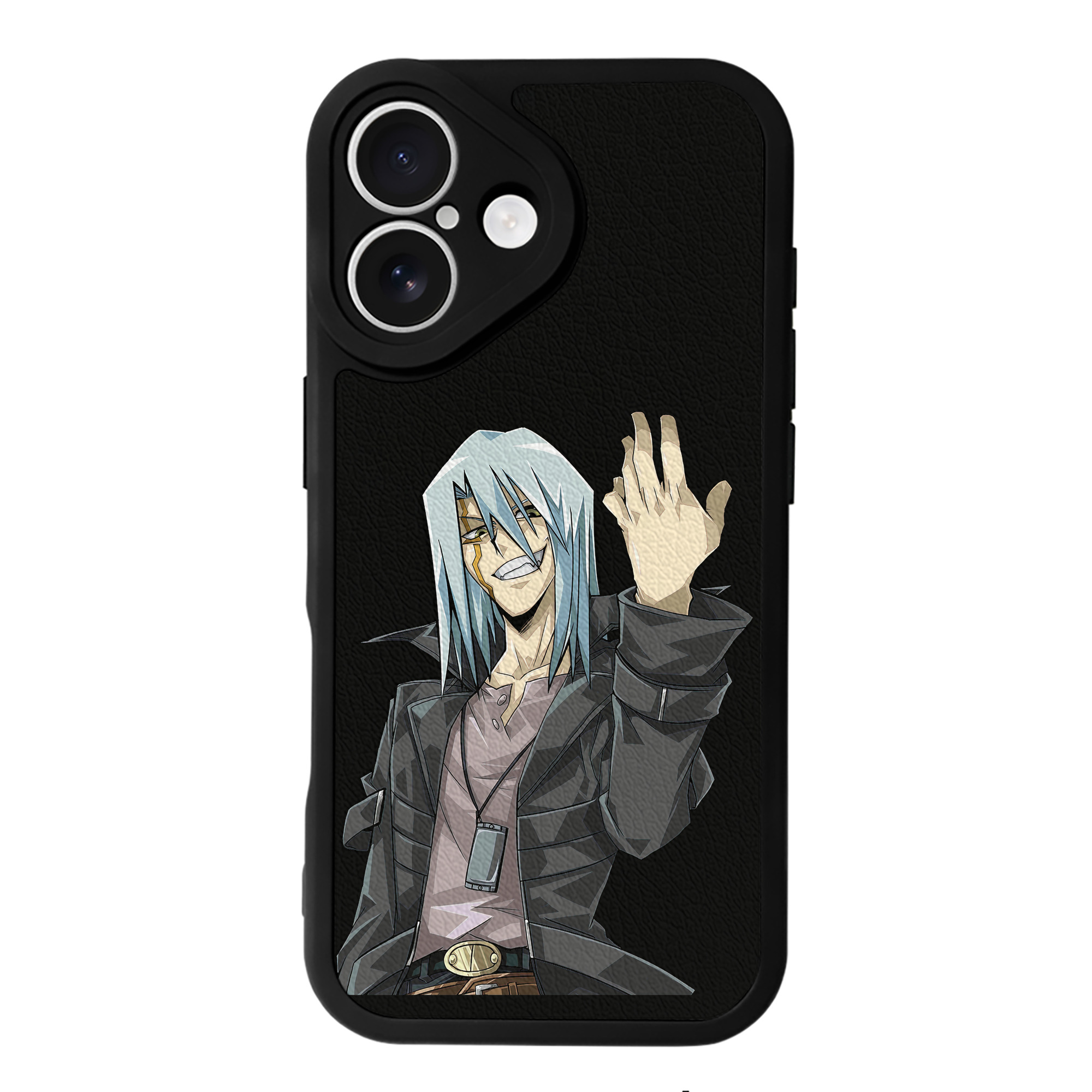 （画像用） 遊☆戯☆王 Yu-Gi-Oh! 【iPhone 16シリーズ対応】シリコンスマホケース（レザー調） 材質：シリコン